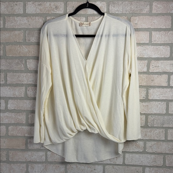Altar'd State Tops - Altar'd State Cream Draped Blouse size L